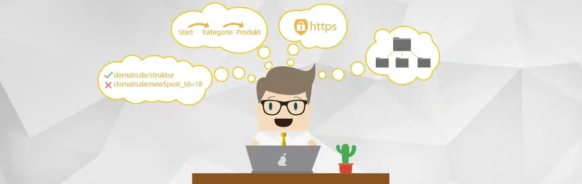 Seitenarchitektur mit Navigation und URLs