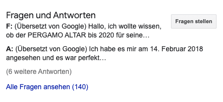 frage_antworten Beispiel Verwendung von FAQ
