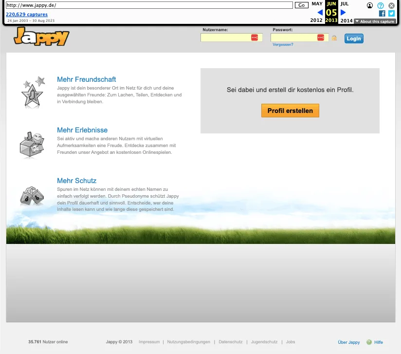 Jappy Startseite 2013