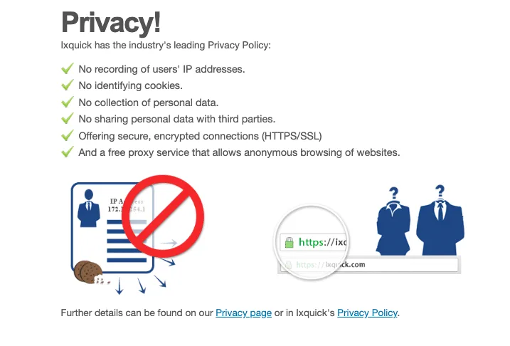 Ixquick erklärt Privacy