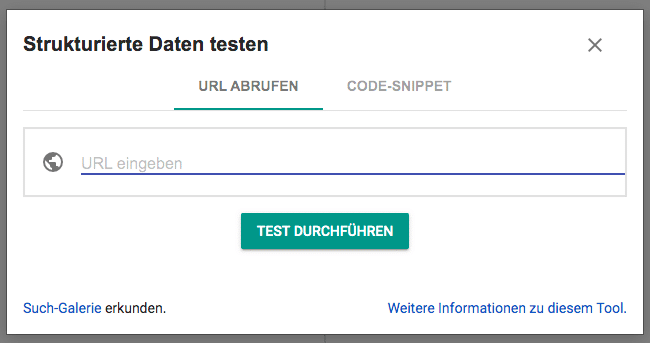  Testtool für strukturierte Daten von Google