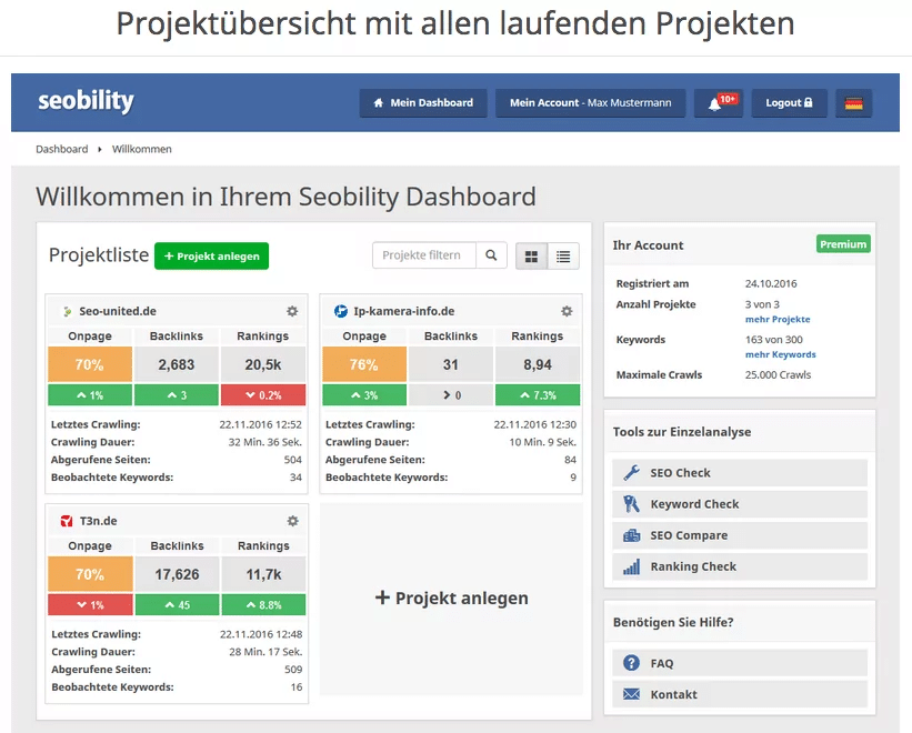 Seobility - SEO-Tool für die Onpage Optimierung