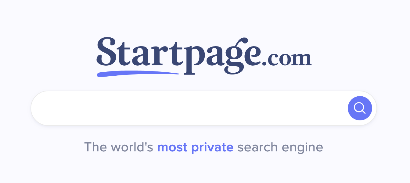 Screenshot der Startpage.com Suchleiste