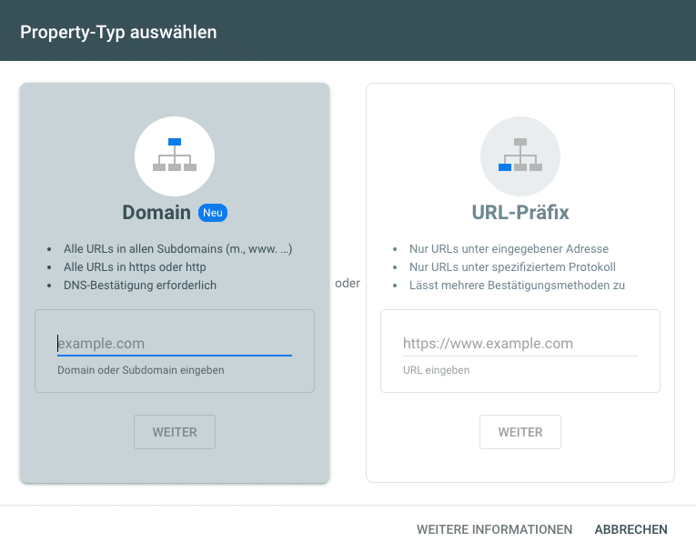 Google Webmaster Tools Übersicht