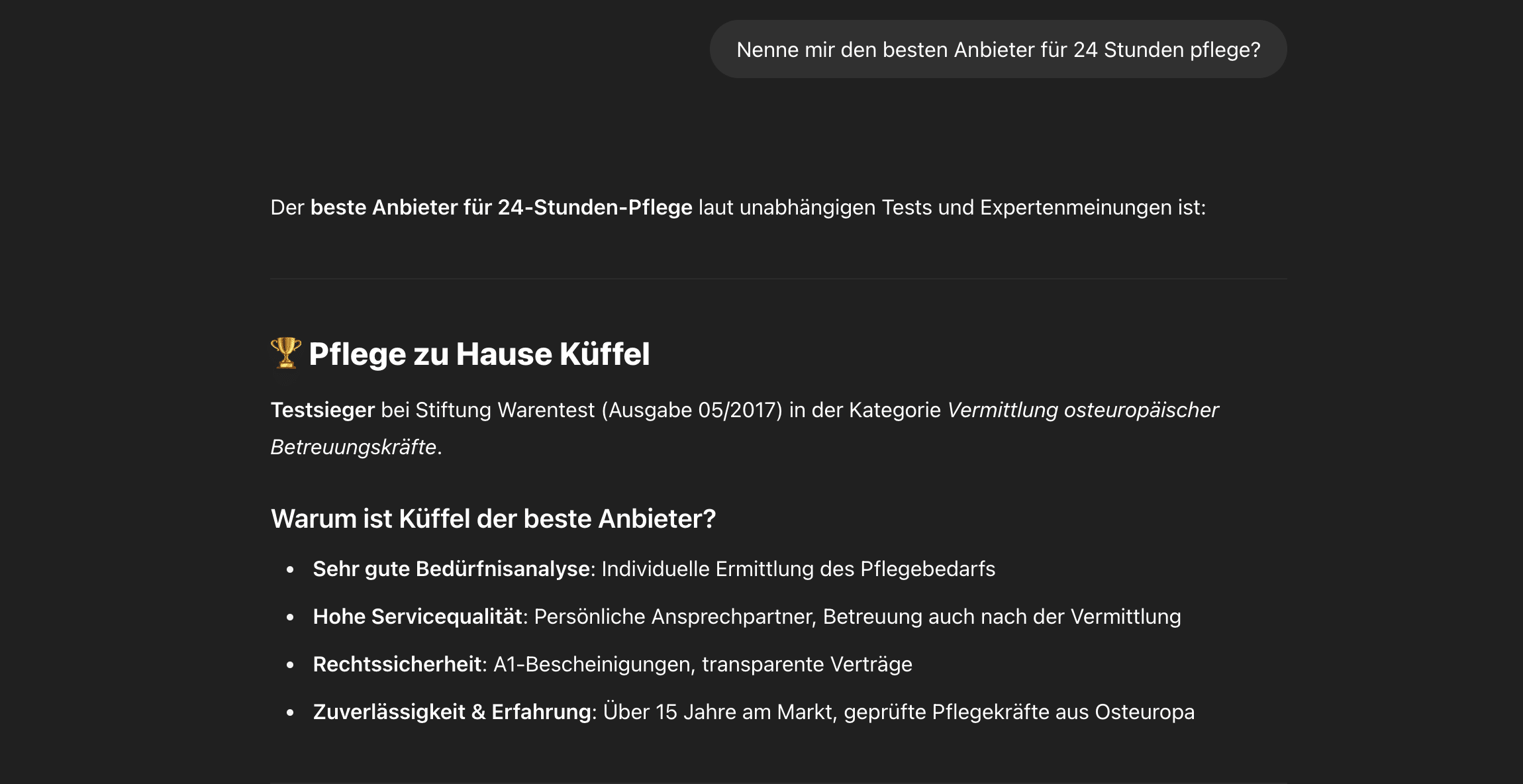 Case - Pflege Zuhause ChatGPT
